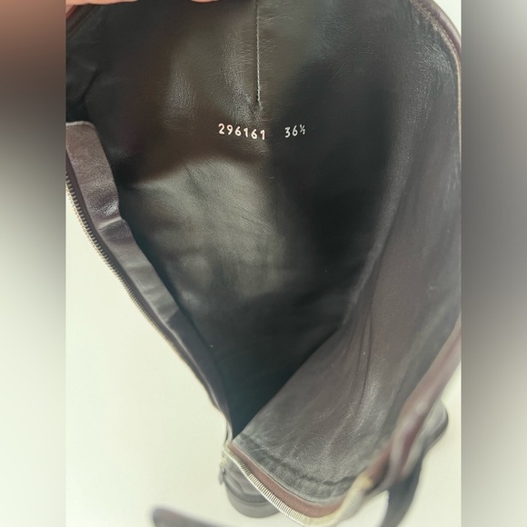 GUCCI | Brown Guccissima GG Logo Maud Leather Knee High Riding Boots EU 36.5 - Picture 12 of 12